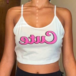 Cute printed crop tank